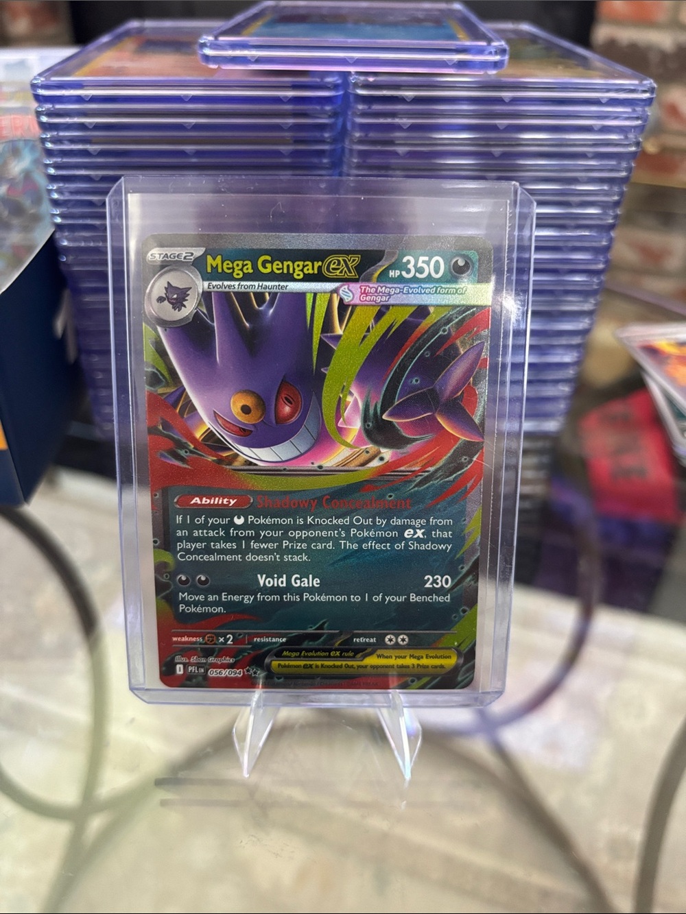 Mega Gengar EX Double Rare Pokémon Mega Evolution Phantasmal Flames 056/094
